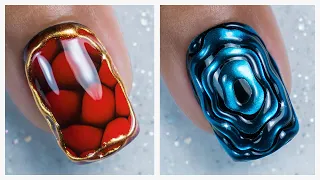 Amazing Nail Art Ideas #tutorial | Easy Chrome x Blossom Gel Nail Art Trends 2023