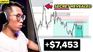 How I made $7,453 trading in 1 day (UNCUT Trading EP4)