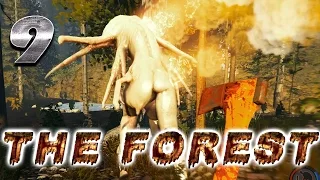 The Forest обзор - Gameplay (PC HD) Такого чудища я еще не видел! Развалял мою крепость! #9 Часть