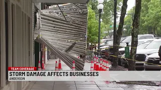 Downtown Anderson businesses impacted from Wednesday's storm