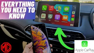 MG Cars Apple Carplay Complete Tutorial and Review -- How to Connect, Use Siri, Google Map etc