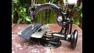 Old Vintage Antique  Sewing Machine Wilcox Willcox & Gibbs For Restoration Video
