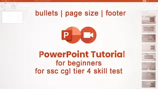 Powerpoint Presentation tutorial basic for beginners | SSC CGL CPT | Tier 4 | Skill Test