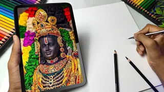 DRAW WITH ME : SHREE RAM LALA DRAWING, OUTLINE TUTORIAL