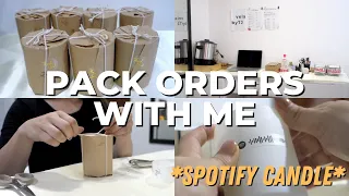 *ASMR* PACKING ORDERS | Spotify Candles, small business