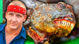 Hunting Asia’s Alien Fish Predator!!! CATCH AND COOK AND CRY!!