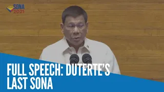 FULL SPEECH: Duterte’s last SONA