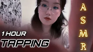 1 HOUR ASMR!! FAST TAPPING ONLY 😴⚡️for sleep & study (no talking)