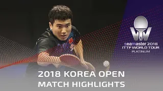 Tomokazu Harimoto vs Liang Jingkun | 2018 Korea Open Highlights (R16)