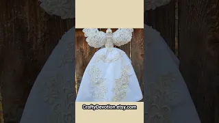 Memory Angel Designed from a wedding dress. Angel décor or Christmas tree topper