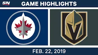 NHL Highlights | Jets vs. Golden Knights - Feb 22, 2019