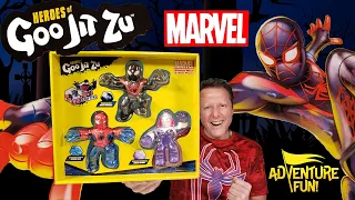 Marvel Heroes of Goo Jit Zu Shifters Spider-Man Strike 3 Pack Venom Blast AdventureFun Toy review!