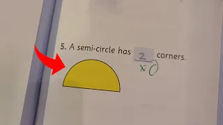 How many corners does a semi-circle have?