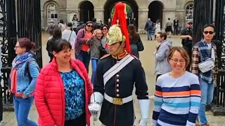 STUPID tourists DISRESPECT The King's Guard at Horse Guards and then this happens!