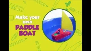 How To Make A Rubber Band-Powered Paddle Boat | DIY art & craft videos for kids from SMART