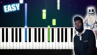 Marshmello ft. Khalid - Silence - EASY Piano Tutorial by PlutaX