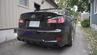 Tuned Lexus IS250 exhaust cutout cold start + revs with pops