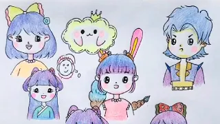 How to Draw a Cute Little Girl and Boy. Step by Step. Easy Drawings