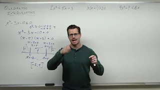 Solving Quadratic Inequalities (Precalculus - College Algebra 25)
