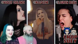 Chop Suey Cover by Halocene Lauren Babic Violet Orlandi | Captain FaceBeard and Heather React