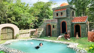 OMG! That really amazing building Beautiful Villa With swimming pool And Gate Around