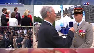 14 Juillet  2021 : ITV TF1 du gouverneur militaire de Paris