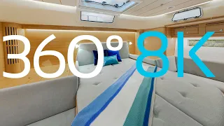 360° VR 4K 8K - Hallberg - Rassy 57 | Interior Sailboat HR57