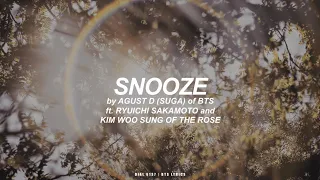 Snooze ft. Ryuichi Sakamoto & Kim Woo Sung of The Rose | Agust D / Suga (BTS - 방탄소년단) English Lyrics