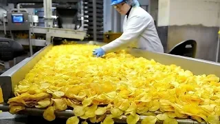 Awesome Automatic Potato Chips Making Machines | Amazing Skills Fast Workers in Food Processing Line