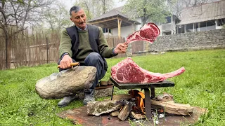 Beef Steak from Homemade Meat in a Rustic way! Here's How Meat Is Cooked in the East