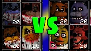 FNaF 1 Animatronics VS. Corrupted Animatronics! (UCN Mods)