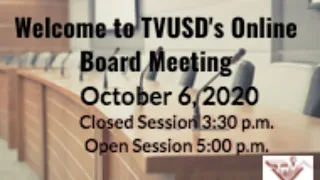 October 6, 2020 Regular Board Meeting