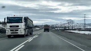 DRIVING from Olenegorsk to MONCHEGORSK, Russia. Dash Cam Video FULL Ride. Road Trip 2022