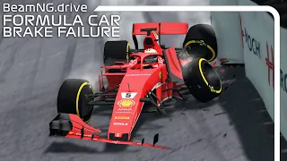 Formula Car Brake Failures #1 | With MOTION BLUR | BeamNG.drive | FR17 F1 MOD
