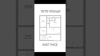 30*35 EAST FACING HOUSE PLAN.