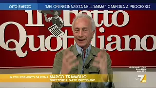 Processo a Canfora, Travaglio: "Meloni non è neonazista, il suo elettorato è nostalgico"