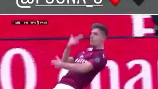 15 gennaio 2020, Milan vs S.P.A.L. 3-0, il gol di Piatek