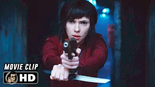 GHOST IN THE SHELL Clip - "Strip Club Shootout" (2017)