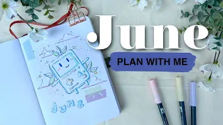 PLAN WITH ME | June Bullet Journal Spread 2023 | Adventure Time 🌟💜