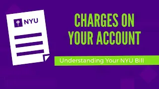 Charges On Your Account | Understanding Your NYU Bill