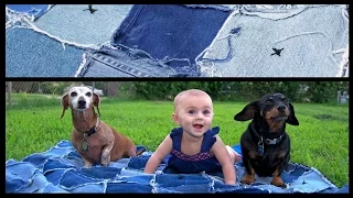 Perfect Picnic Blanket DIY | Denim Rag Quilt | Whitney Sews