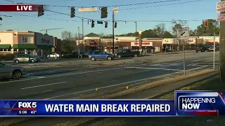 Water main break repaired
