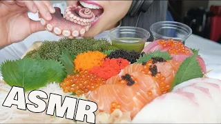 ASMR *BEST SUSHI PLATTER (Salmon Hamachi Octopus Seagrapes) EATING SOUNDS NO TALKING | SAS-ASMR