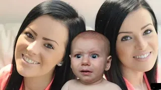 Baby Confused Between Twin Parents | Funny Baby Confused By Mom And Identical Twin Sister