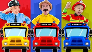 Wheels on the Bus - Professionals on Bus | Little Mermaid Song +more Nursery Rhymes & Kids Songs