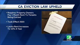 Law upheld requiring property owners to pay 1 month's rent to tenants being evicted