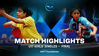 Farida Badawy vs Ghorpade Yashaswini Deepak | WTT Youth Contender Tunis | U17 GS Finals
