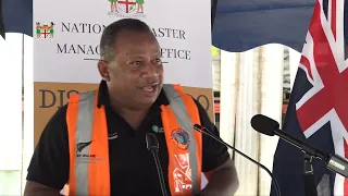 Fijian Minister for Disaster Management  receives communications equipment from New Zealand
