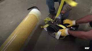 8"-16" Fiberglass Pipe Installation with Manual Come-Along