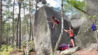 Aube (6a+) - Apremont Bizons - Fontainebleau